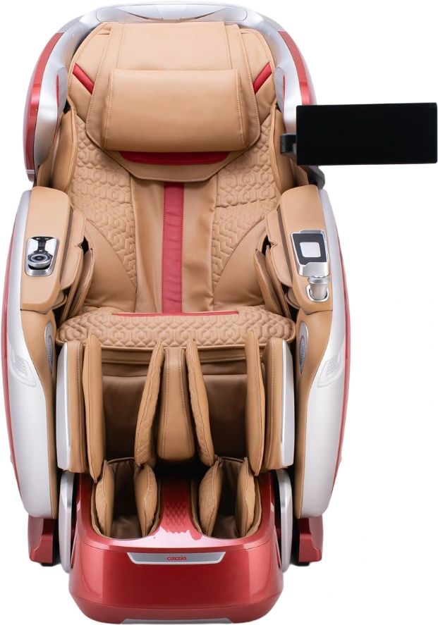 Cozzia® Quantum Scarlet/Silver Power Massage Chair-2