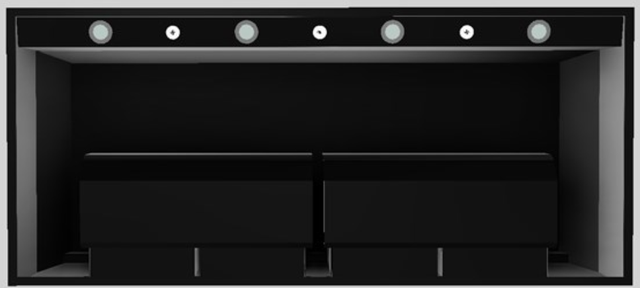Vent-A-Hood® Designer Series 54" Black Wall Mounted Range Hood-3