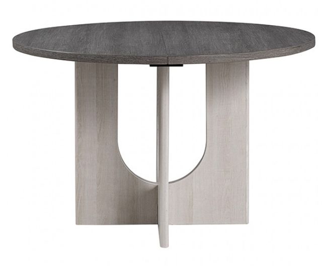 Furniture of America® Oberto 5-Piece Gray Round Dining Table Set-2
