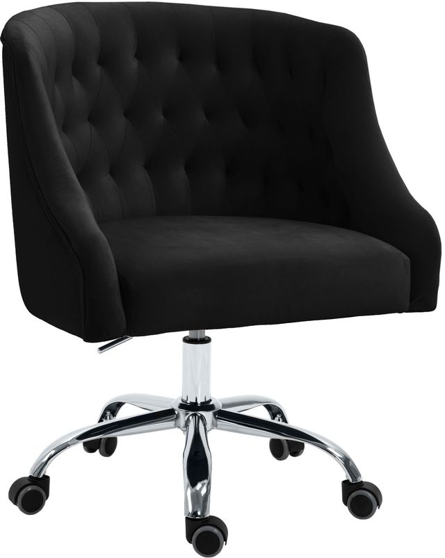 Meridian Furniture Arden Black Velvet Office Chair-0