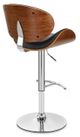 Armen Living Naples Black/Walnut Adjustable Bar Stool-3