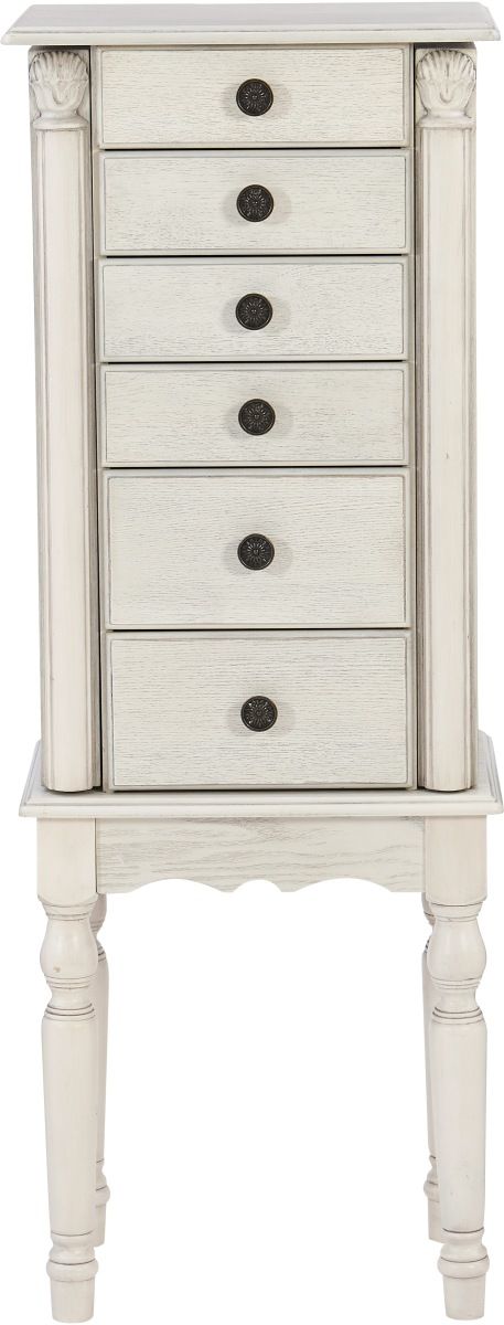 Powell® Ollie Creamy White  Jewelry Armoire-0