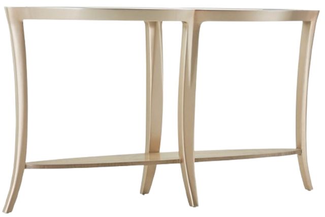 Michael Amini® Malibu Crest Glass Top Console Table with Chardonnay Base-2