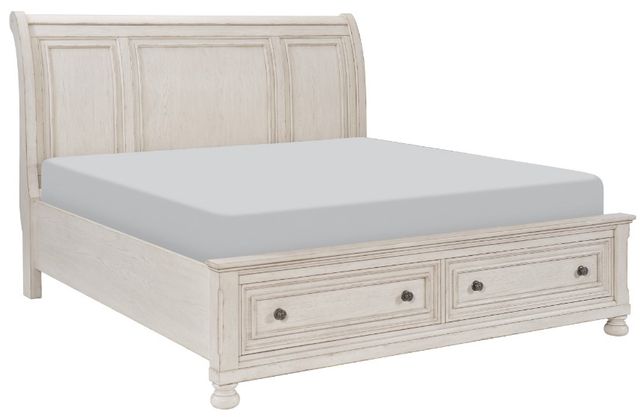 Homelegance® Bethel Antique White California King Sleigh Bed-0