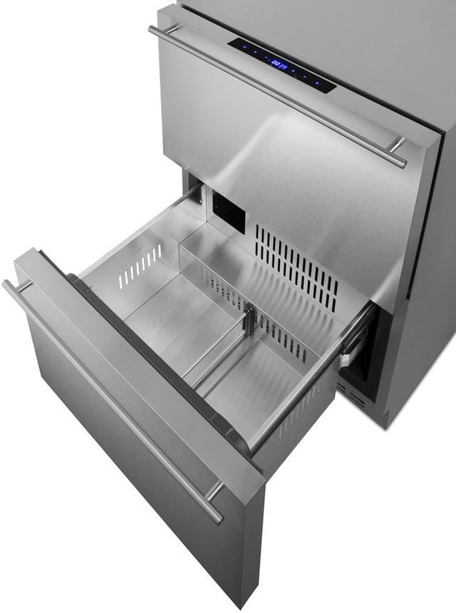 Summit® 3.9 Cu. Ft. Stainless Steel Refrigerator Drawers-3