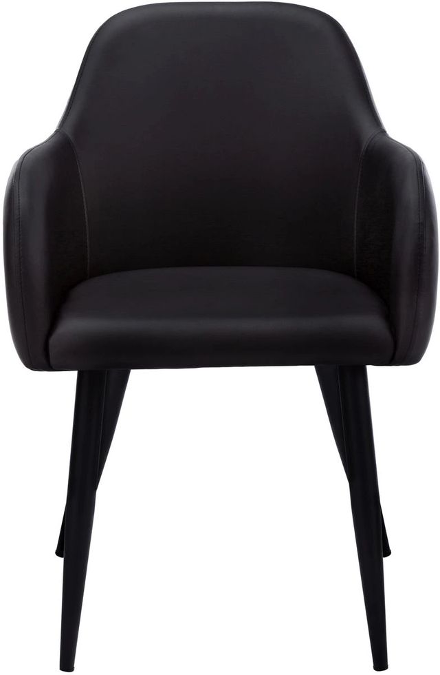 Monarch Specialties Inc. 2-Piece Black Arm Chair Set with Black Metal Legs-2