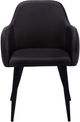 Monarch Specialties Inc. 2-Piece Black Arm Chair Set with Black Metal Legs-2