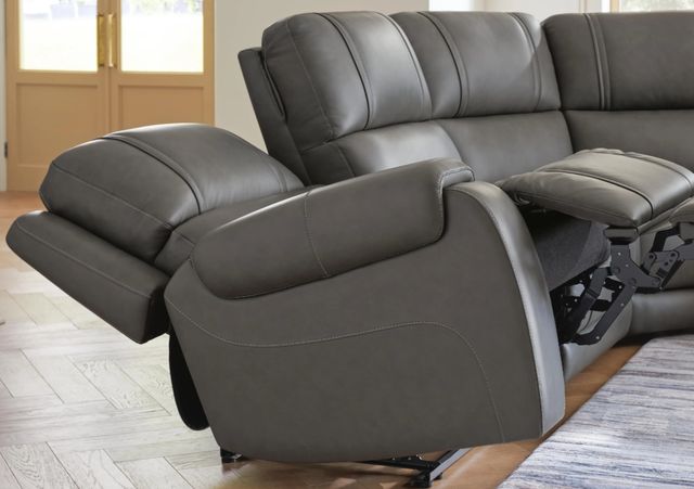 Signature Design by Ashley® 5Z-Harrenhurst 5-Piece Anchor Power Reclining Curved Sectional-4