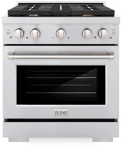 ZLINE 30" Stainless Steel Pro Style Gas Range-0