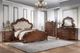 ACME Furniture Latisha Antique Oak Eastern King Upholstered Panel Bed-1