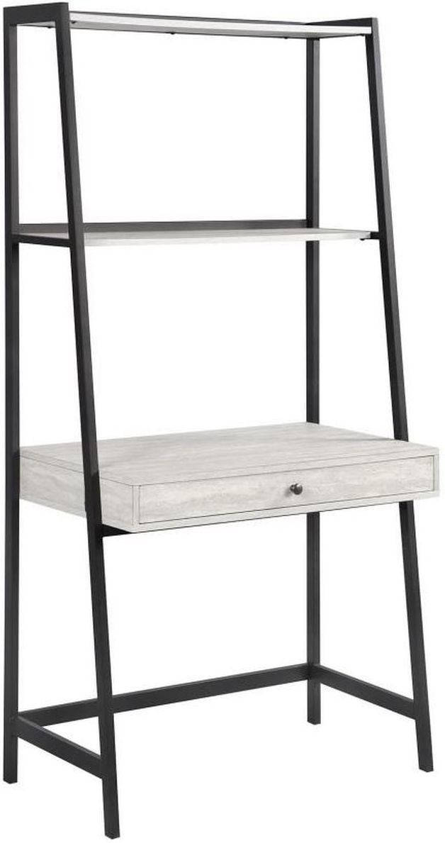 Coaster® Pinckard 3-Piece Black/Grey Stone Herringbone Ladder Desk Set-1