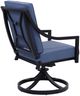 GatherCraft Charlotte Baltic Brown/Splendor Denim Aluminum Outdoor Swivel Rocker Chair-3