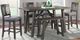 Elements International Cash 6-Piece Rustic Gray Counter Dining Table Set-0