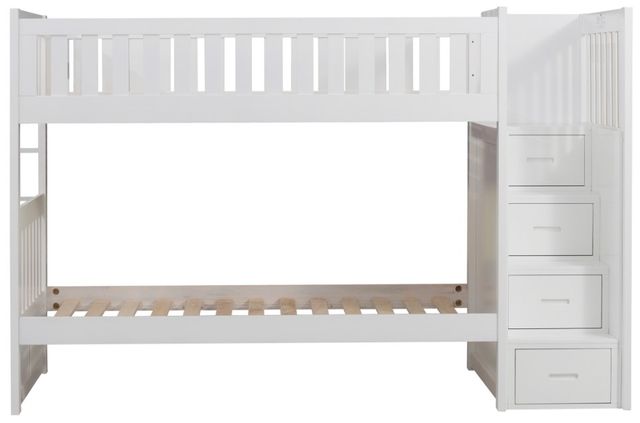 Homelegance® Galen White Twin/Twin Step Bunk Bed-3