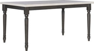 Powell® Willow Smokey White Dining Table with Dark Gray Base