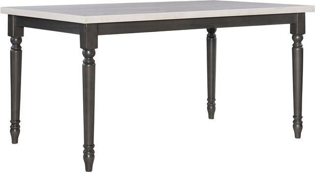 Powell® Willow Smokey White Dining Table with Dark Gray Base-0