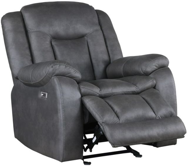 New Classic® Home Furnishings Morello Gray Power Glider Recliner-3