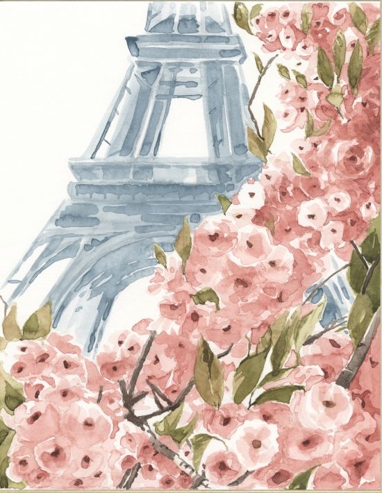 Classy Living Annie Warren Paris Cherry Blossoms II Wall Art-1