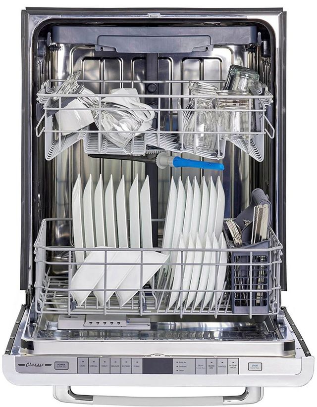 Unique® Appliances Classic Retro 24" Marshmallow White Built In Dishwasher-1