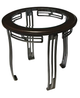 Forge Design Izo Glass Top End Table with Metal Legs-0