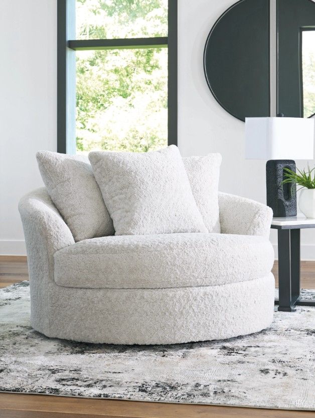 Signature Design by Ashley® Snodoodle Arctic Oversized Swivel Accent Chair-3