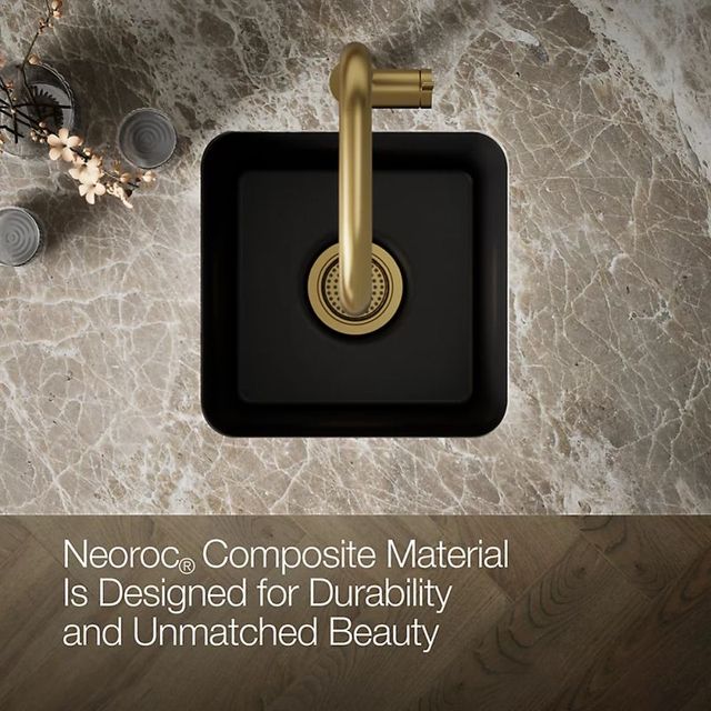 KOHLER® Cairn® Matte Black 16" Undermount Bar Sink-4