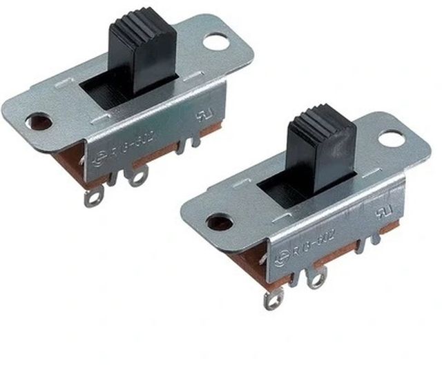 RadioShack 3 A, 250 VAC or 6 A, 125 VAC SPST  Heavy Duty Slide Switch 2 Pack-0