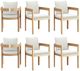 New Classic® Home Furnishings Wesley 6-Piece White Acacia/Sundura Outdoor Patio Side Chair Set-0