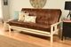 Kodiak Furniture Monterey Oregon Trail Saddle/Antique White Full Futon with Mattress-2