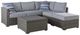 Signature Design by Ashley® Petal Road 4-Piece Gray Aluminum/Fabric Outdoor Conversation Set-0