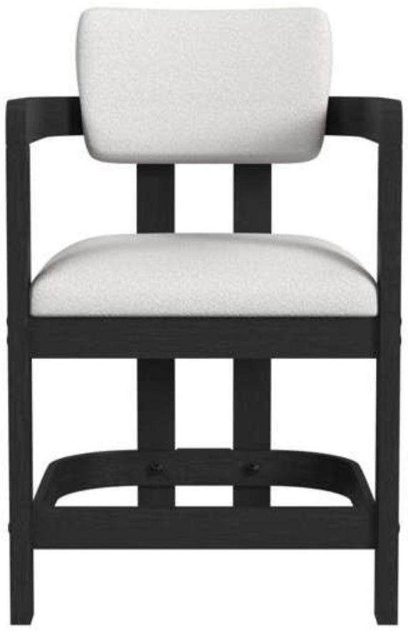 Elements International Portland Black/White Counter Stool-3