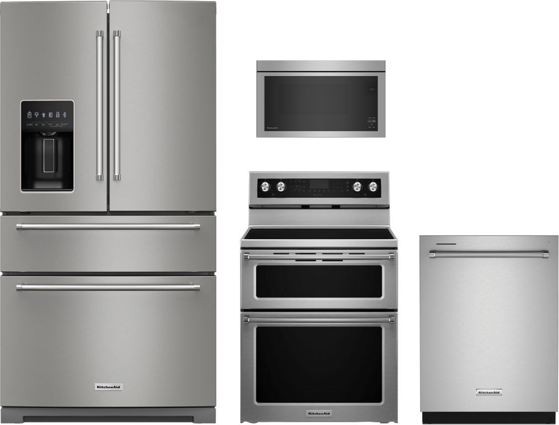 KitchenAid® 4 Piece Stainless Steel Kitchen Package