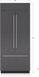 Sub-Zero® Classic Series 36" 20.5 Cu. Ft. Panel Ready French Door Refrigerator and Freezer with Internal Water Dispenser-2