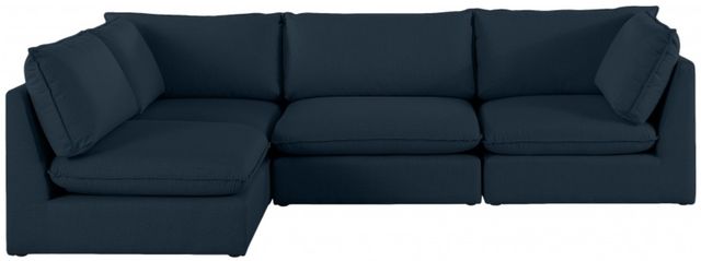 Meridian Furniture Mackenzie 4-Piece Navy Modular Sectional Set-2