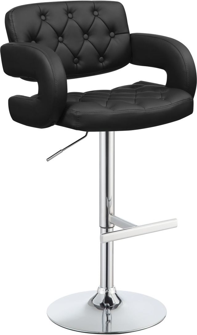 Coaster® Brandi Black/Chrome Adjustable Stool-0
