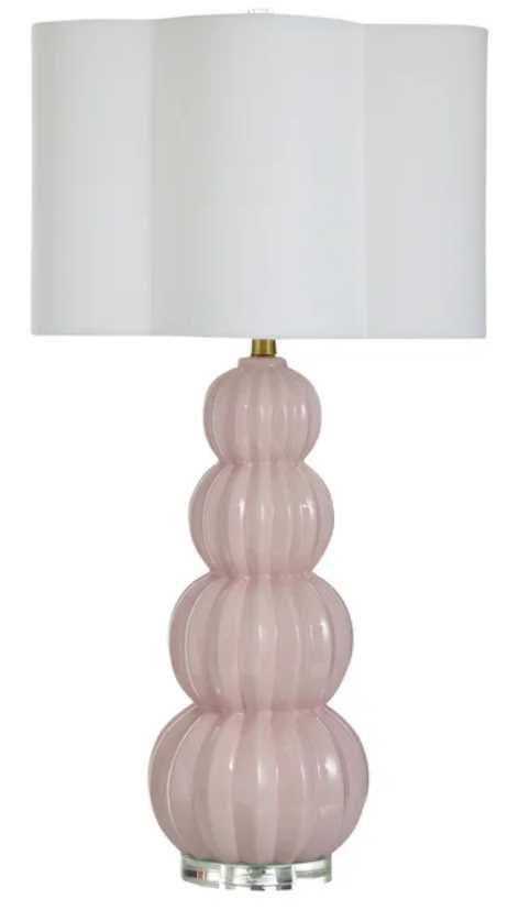 Stylecraft Ophelia Pink Peony 33" Table Lamp-0