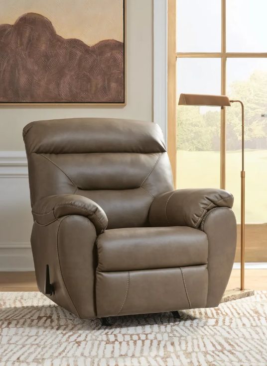 Signature Design by Ashley® Elksworth Biscotti Manual Rocker Recliner-1