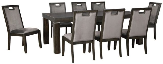 Signature Design by Ashley® Hyndell 9-Piece Dark Brown Dining Set-0