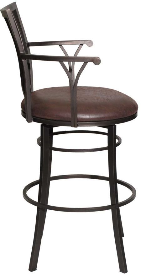 Steve Silver Co. Bayview Gunmetal Swivel Counter Stool-2