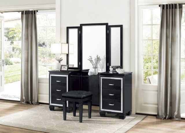 Homelegance® Allura 2-Piece Black Vanity Set-1