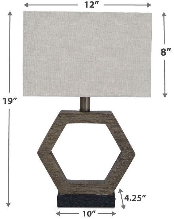 Signature Design by Ashley® Marilu Gray Poly Table Lamp-1