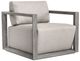 Uttermost® Remsen Dove/Weathered Gray Fabric/Wooden Outdoor Lounge Chair-0