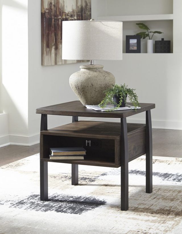 Signature Design by Ashley® Vailbry Brown End Table with USB Ports-4