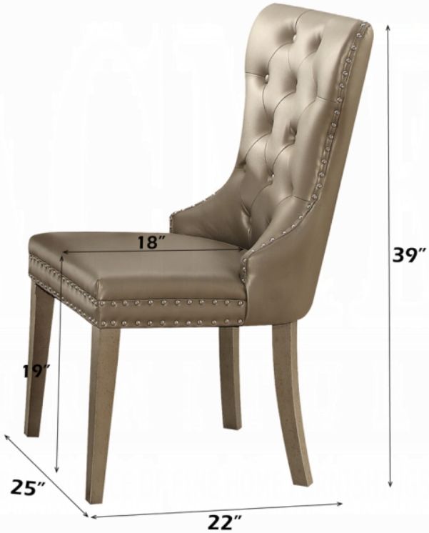 ACME Furniture Kacela 2-Piece Champagne Side Chair-2