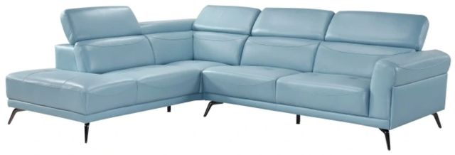 Homelegance® Giselle 2-Piece Blue Right-Arm Facing Sectional and Chaise-2