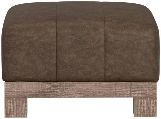 International Furniture Direct Samba Brown/Sand Drift Upholstered Square Ottoman-1