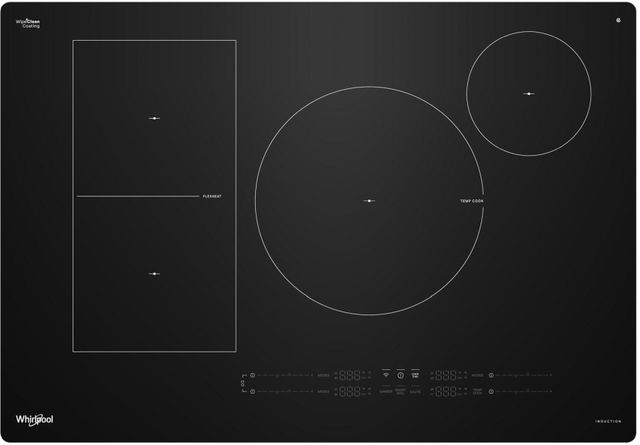 Whirlpool® 30" Black Intelligent Induction Cooktop with Temp Cook™ Technology and WipeClean™ Coating-0