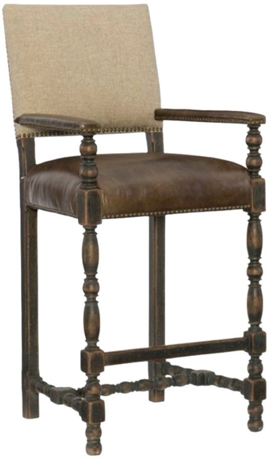 Hooker® Furniture Hill Country Comfort Black/Huntington Collis Dining Barstool-0