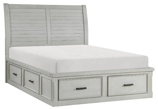 Homelegance® Willowbrook Light Gray Queen Platform Storage Bed-0