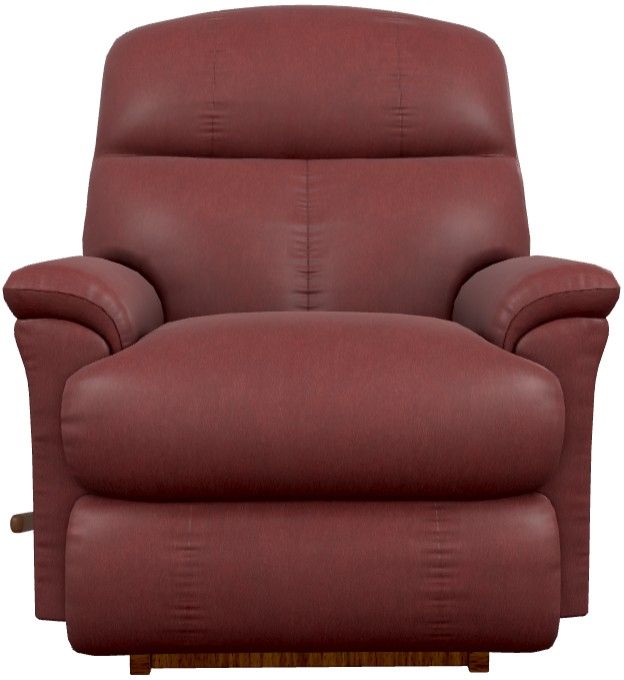 La-Z-Boy® Reed Wine Leather Manual Rocking Recliner-1